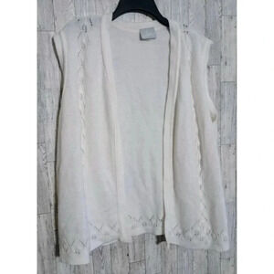 Blair Sweater Vest Open Front Cottagecore Grandma Size XL‎